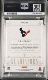 2023 National Treasures Gladiators CJ Stroud Rookie RC Holo Silver #3/25 PSA 9